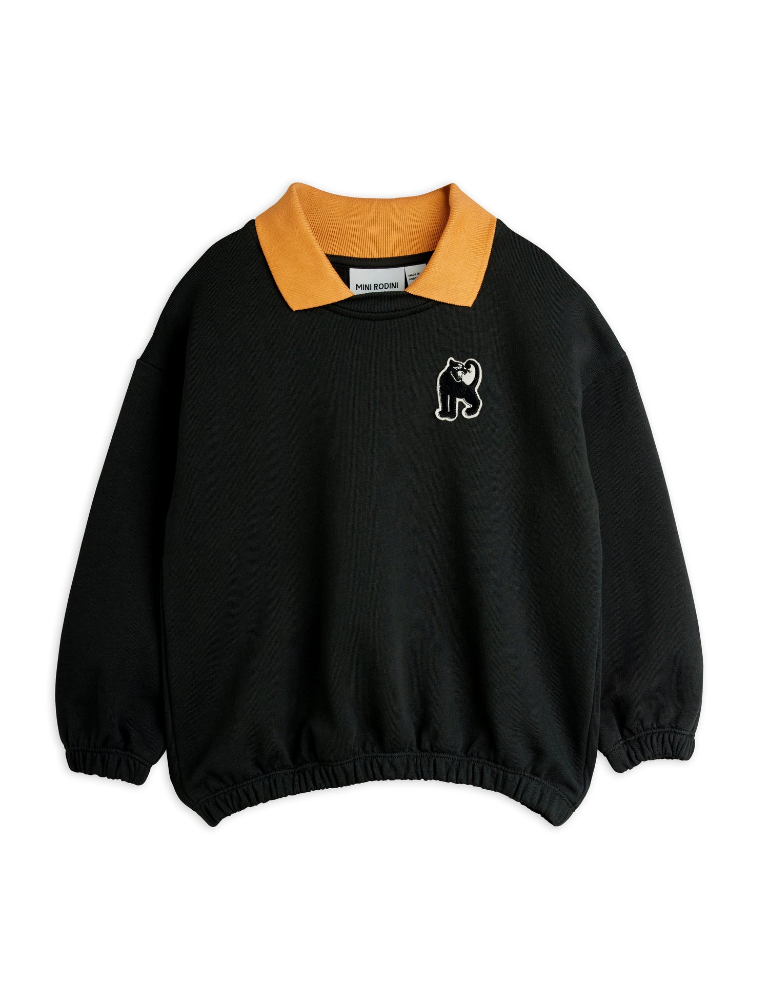 Mini Rodini Panther Patch Collar Sweatshirt - Black