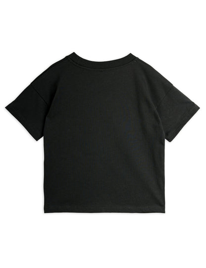 Mini Rodini Panther Patch Short Sleeve Tee - Black