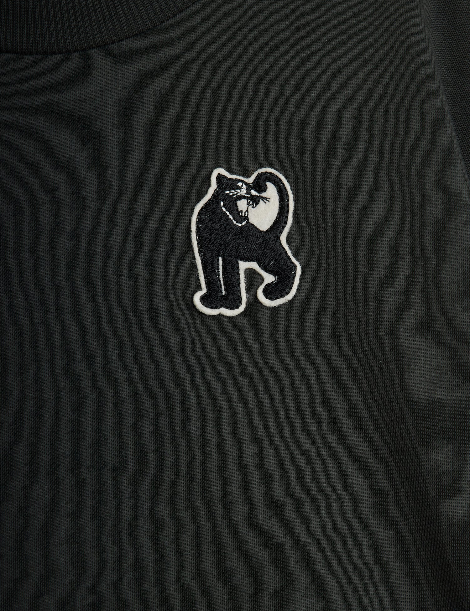 Mini Rodini Panther Patch Short Sleeve Tee - Black