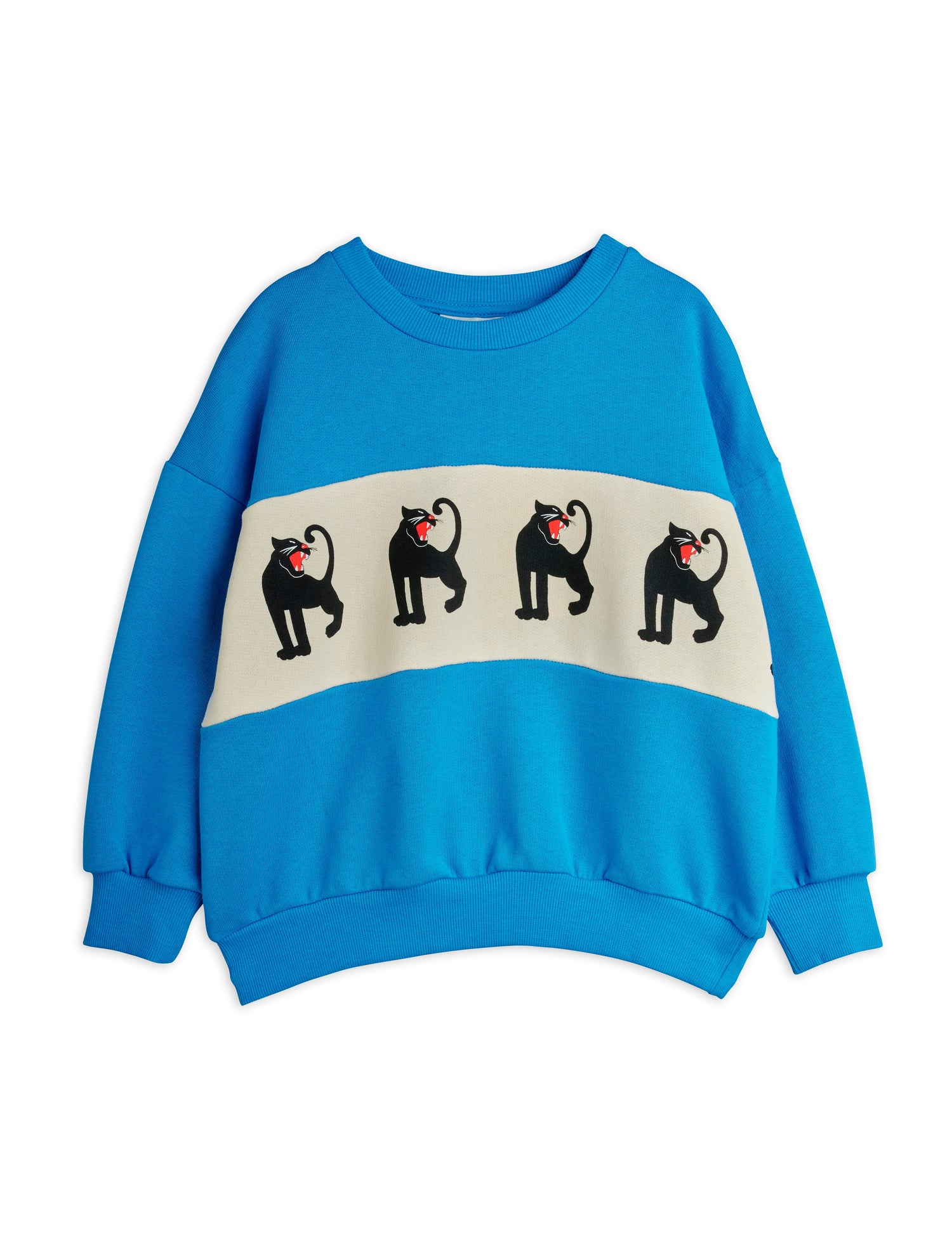 Mini Rodini Panther Panel Sweatshirt - Blue