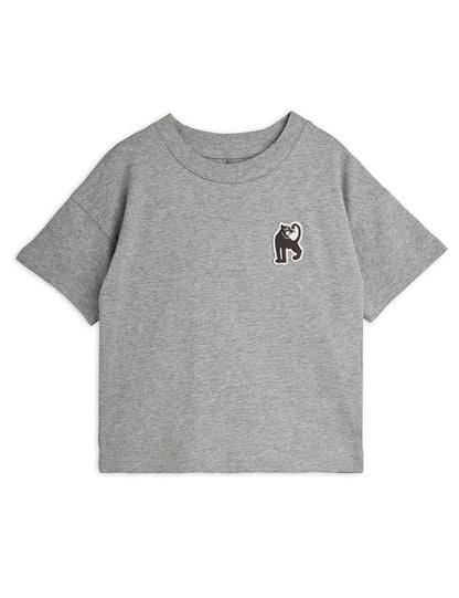 Mini Rodini Panther Patch Short Sleeve Tee - Grey