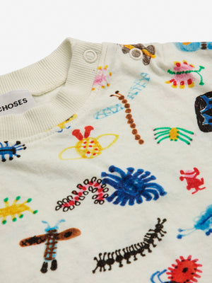 Bobo Choses Baby Funny Insects All Over T-Shirt - Offwhite