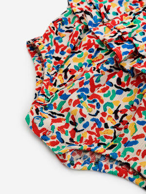 Bobo Choses Baby Confetti All Over Ruffle Woven Romper - Multicolor