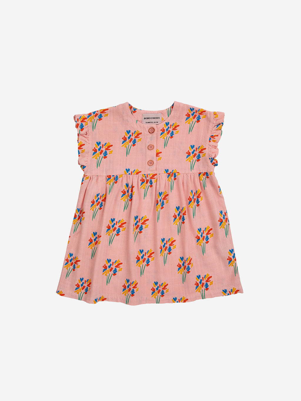 Bobo Choses Baby Fireworks All Over Woven Dress - Pink