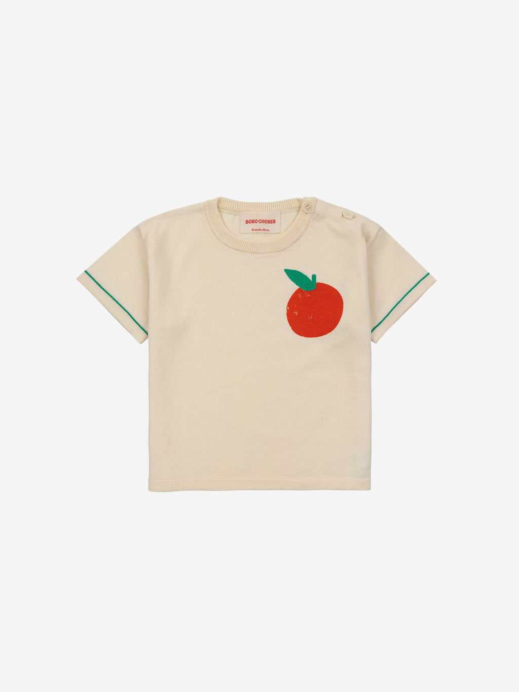 Bobo Choses Baby Tomato Knitted T-shirt - Off White
