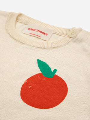 Bobo Choses Baby Tomato Knitted T-shirt - Off White