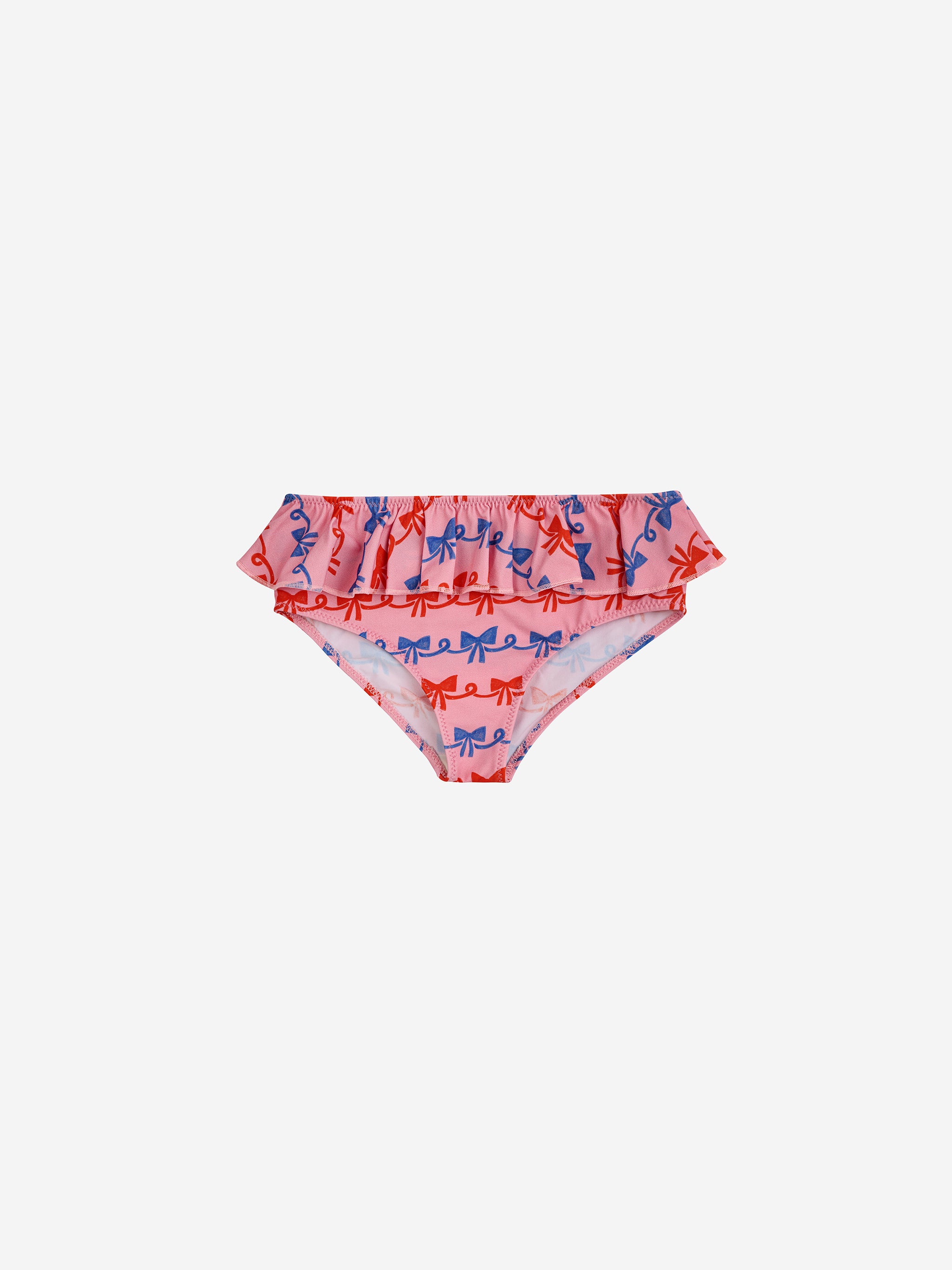 Bobo Choses Baby Ribbon Bow All Over Swim Ruffle Culotte - Pink