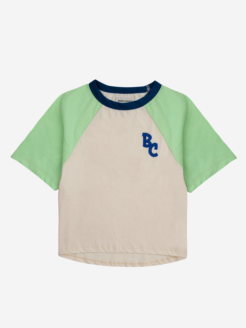 Bobo Choses BC Color Block Raglan Sleeves T-shirt - Jade Green