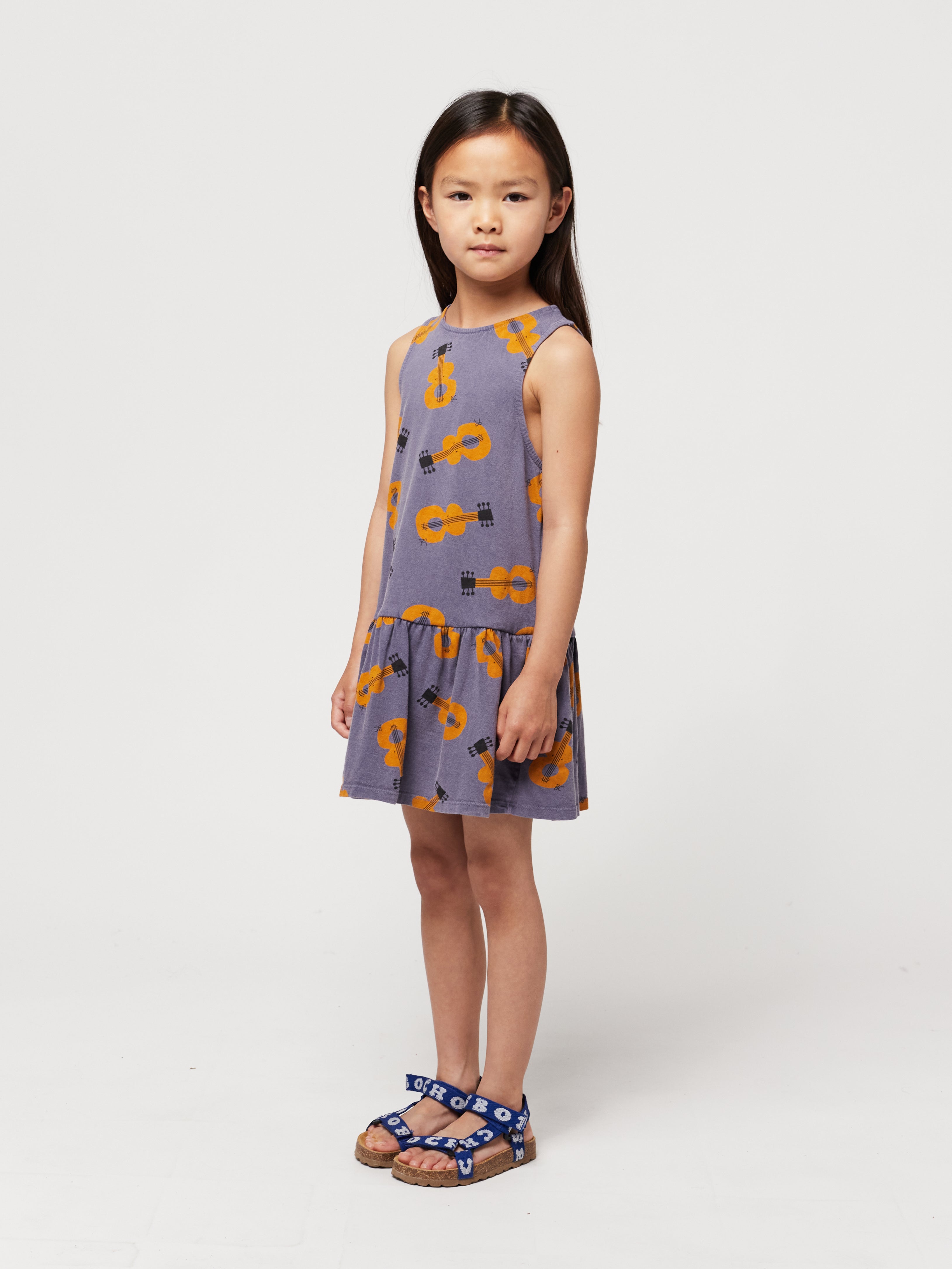 Bobo Choses Acoustic Guitar All Over Dress - Prussian Blue