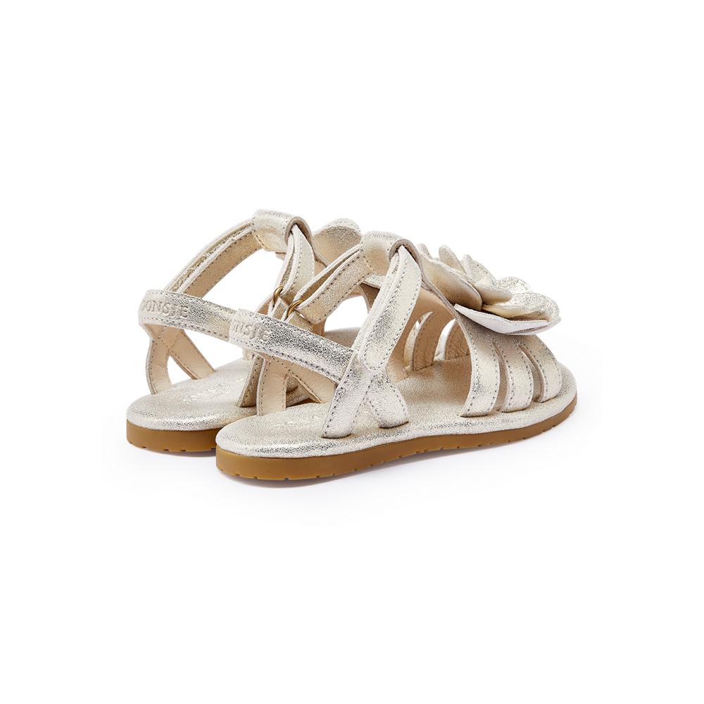 Donsje Jiles Fields Sandals Shimmer Buttercup - Silver Metallic Leather