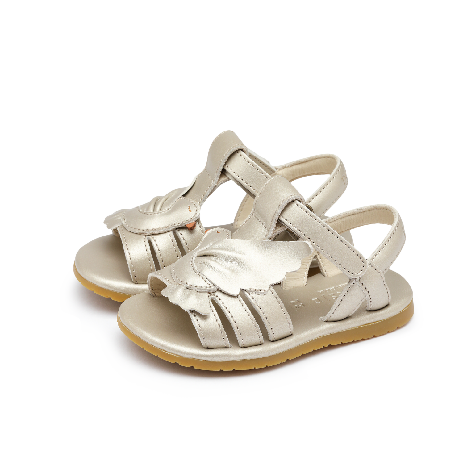 Donsje Tiyola Sandals Dove - Off White Metallic Leather