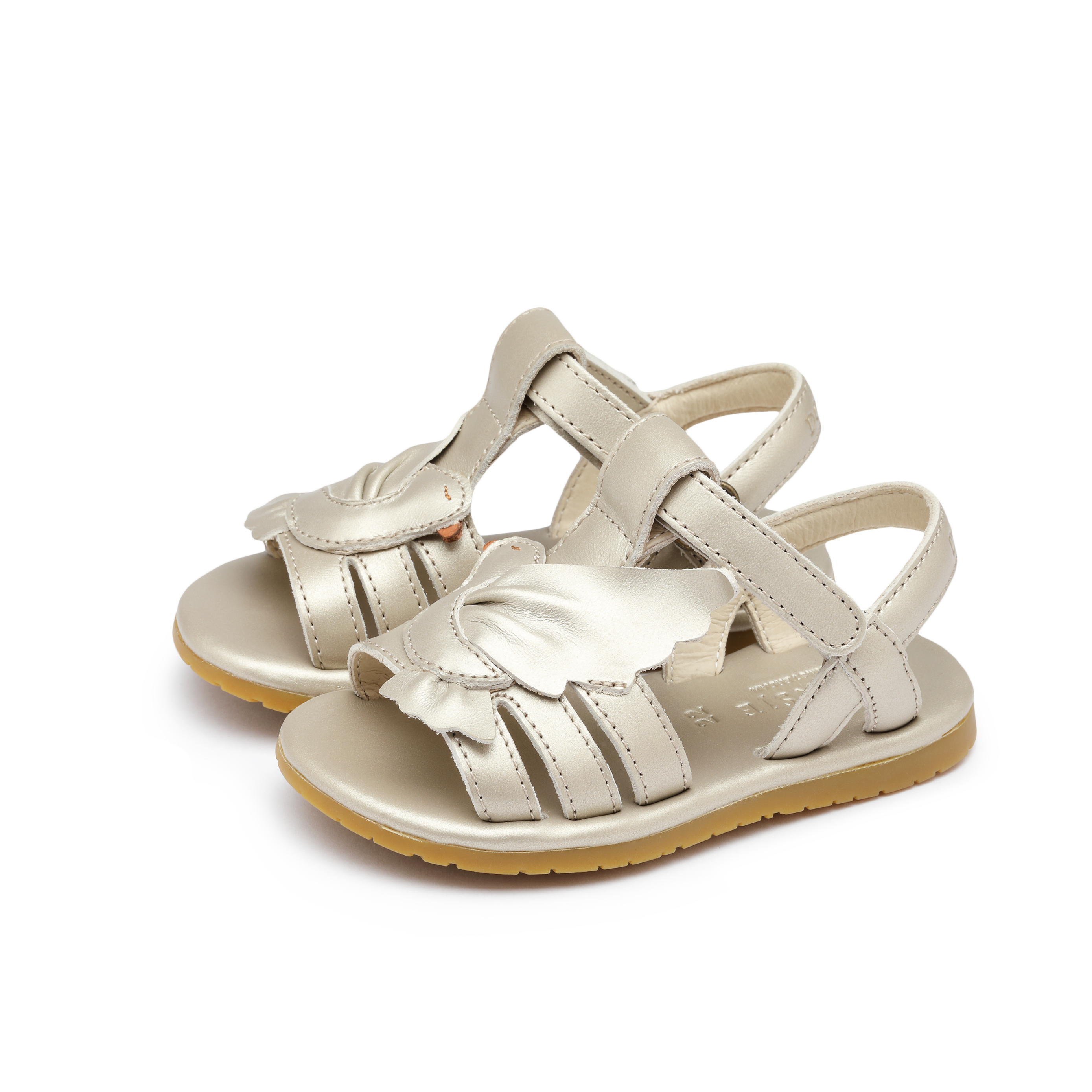 Donsje Tiyola Sandals Dove - Off White Metallic Leather