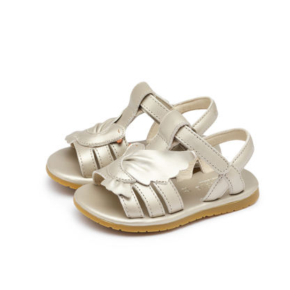 Donsje Tiyola Sandals Dove - Off White Metallic Leather