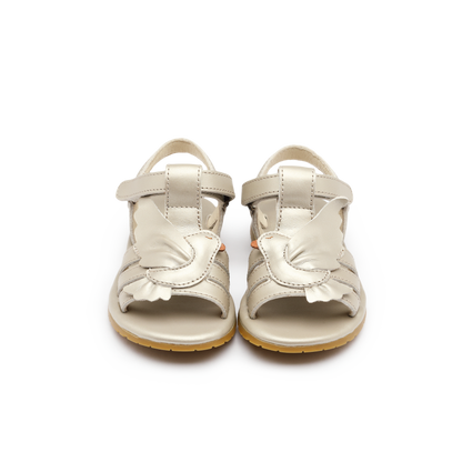 Donsje Tiyola Sandals Dove - Off White Metallic Leather