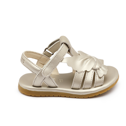 Donsje Tiyola Sandals Dove - Off White Metallic Leather
