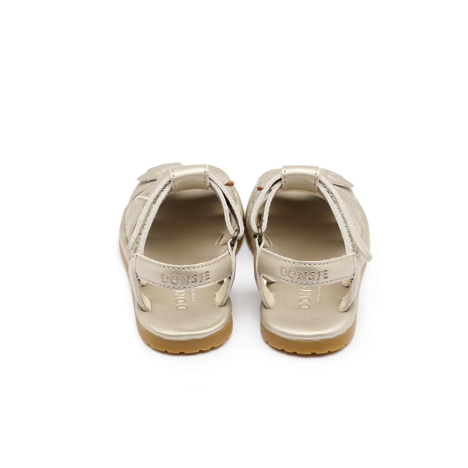 Donsje Tiyola Sandals Dove - Off White Metallic Leather