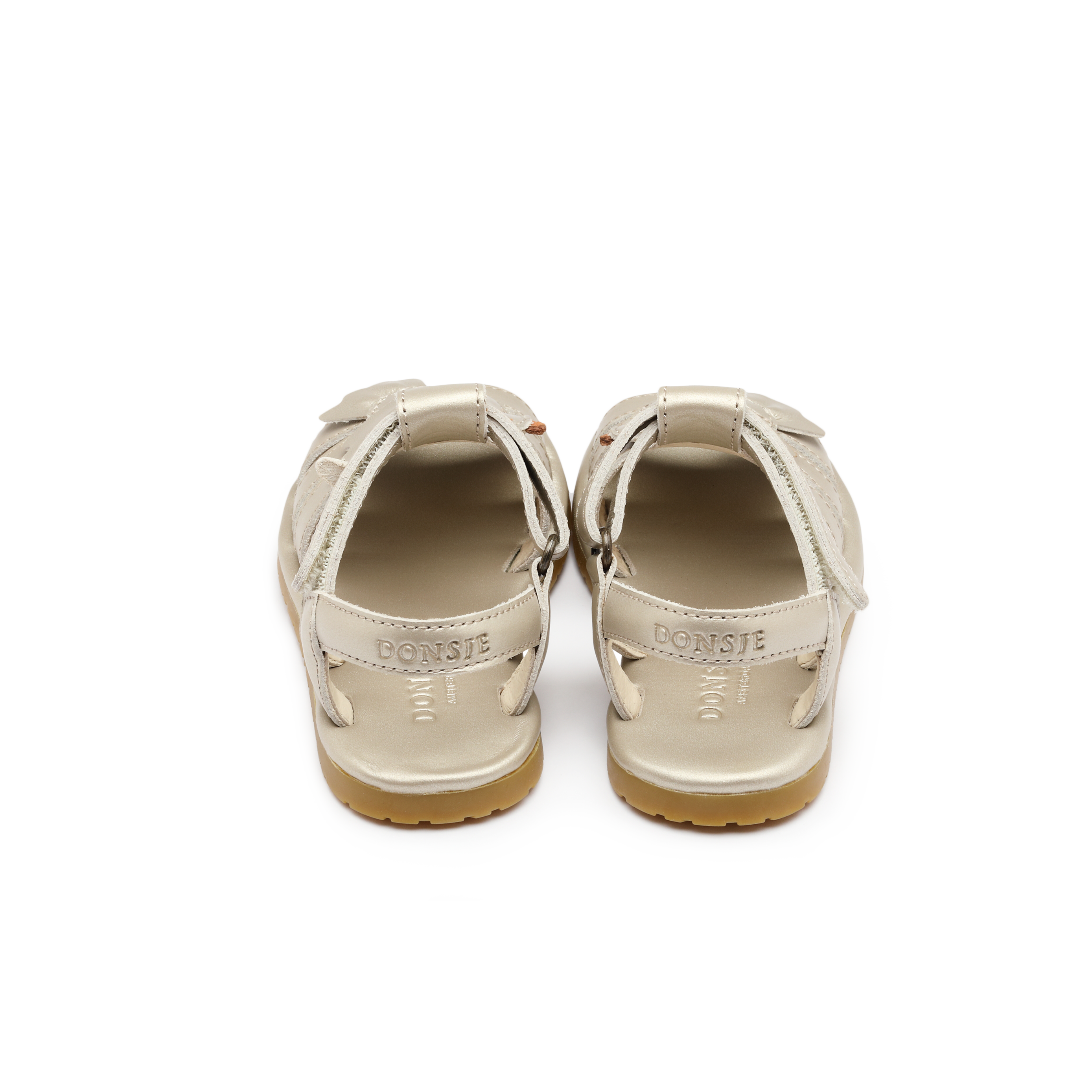 Donsje Tiyola Sandals Dove - Off White Metallic Leather