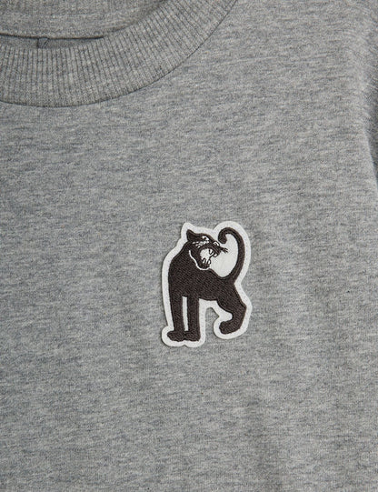 Mini Rodini Panther Patch Short Sleeve Tee - Grey