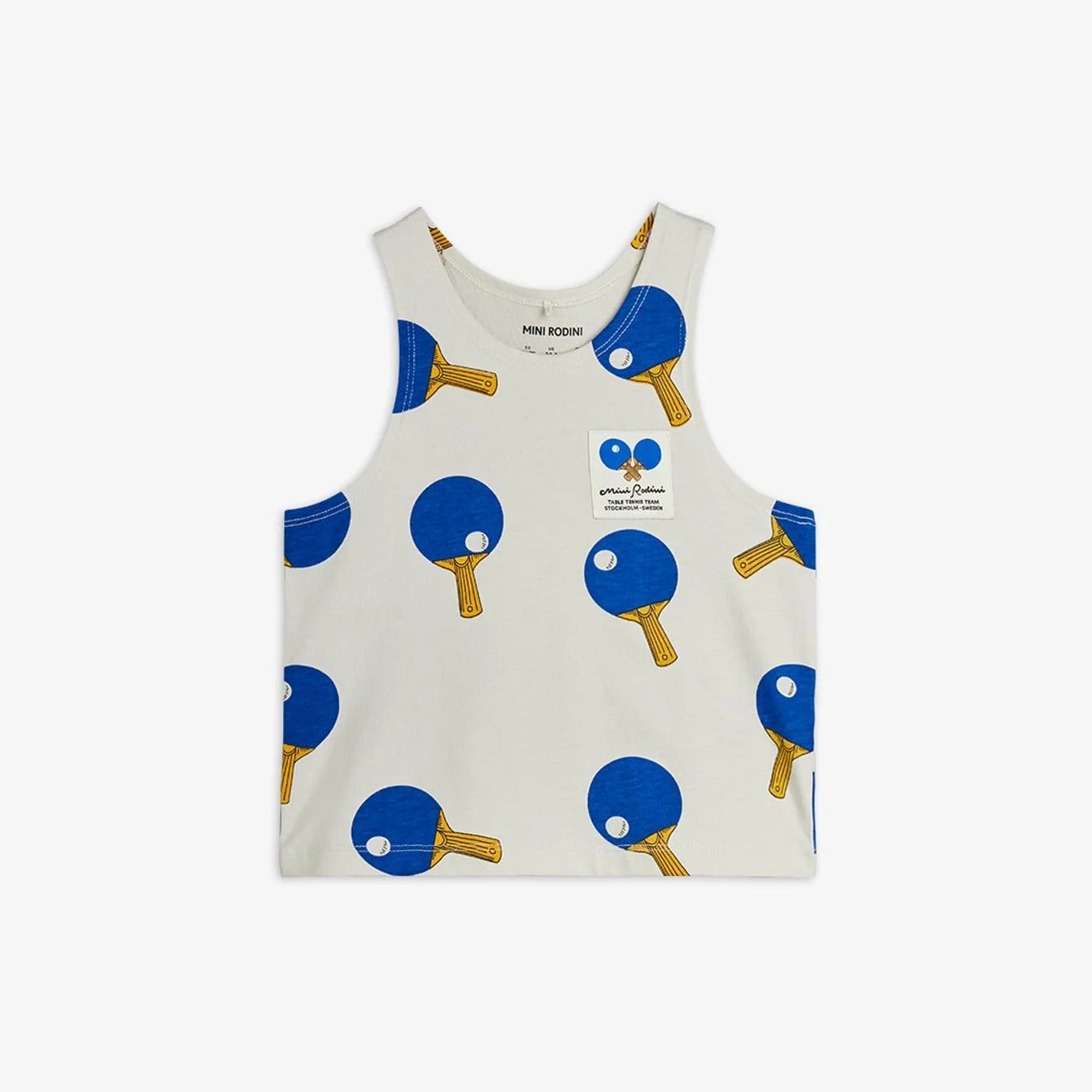 Mini Rodini Table Tennis Aop Tank Top - Grey
