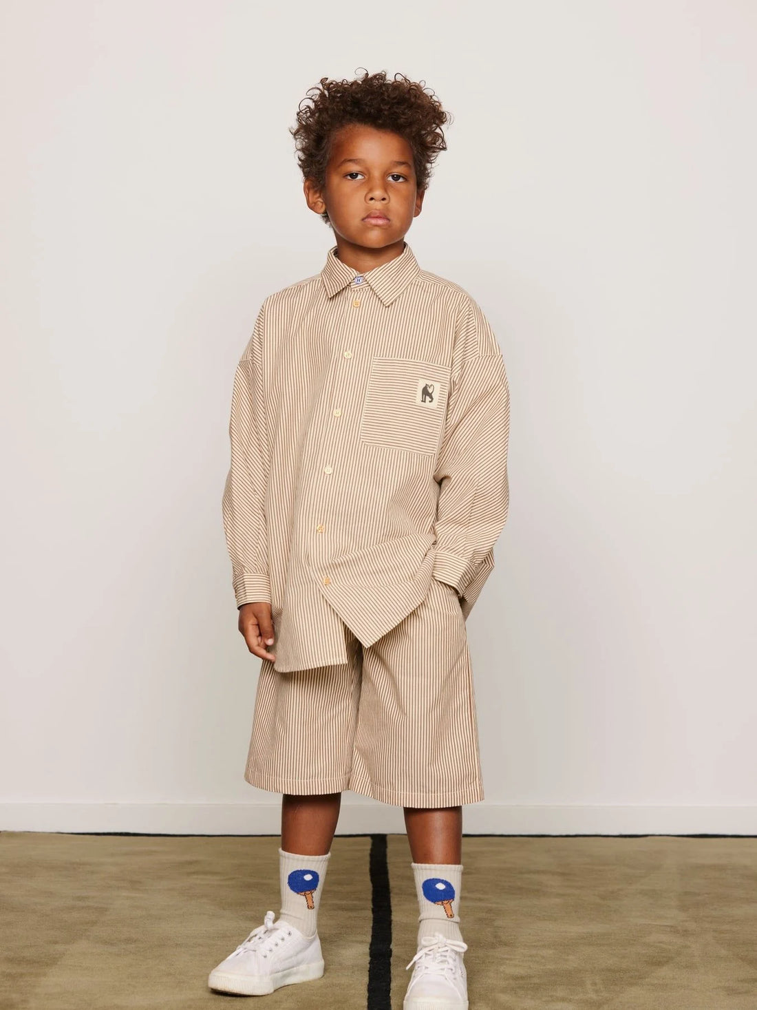 Mini Rodini Poplin Yd Woven Shorts - Brown