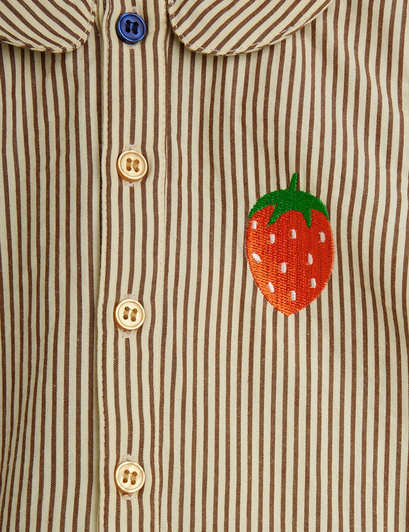 Mini Rodini Poplin Yd Woven Body - Brown