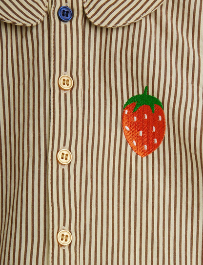 Mini Rodini Poplin Yd Woven Body - Brown