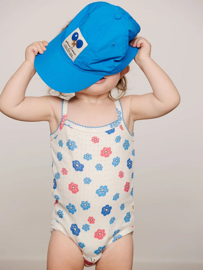 Mini Rodini Flowers Aop Picot Edge Pointelle Body - Multi