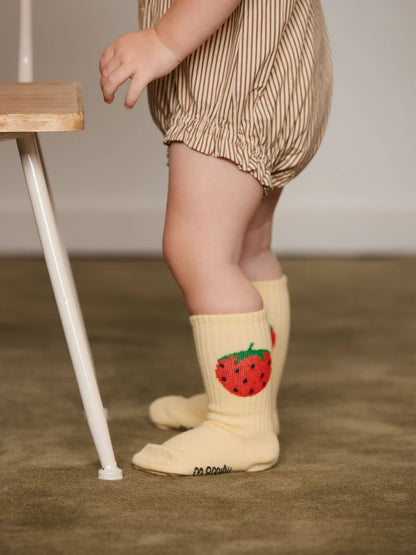 Mini Rodini Strawberry Embroidered 2-pack Socks