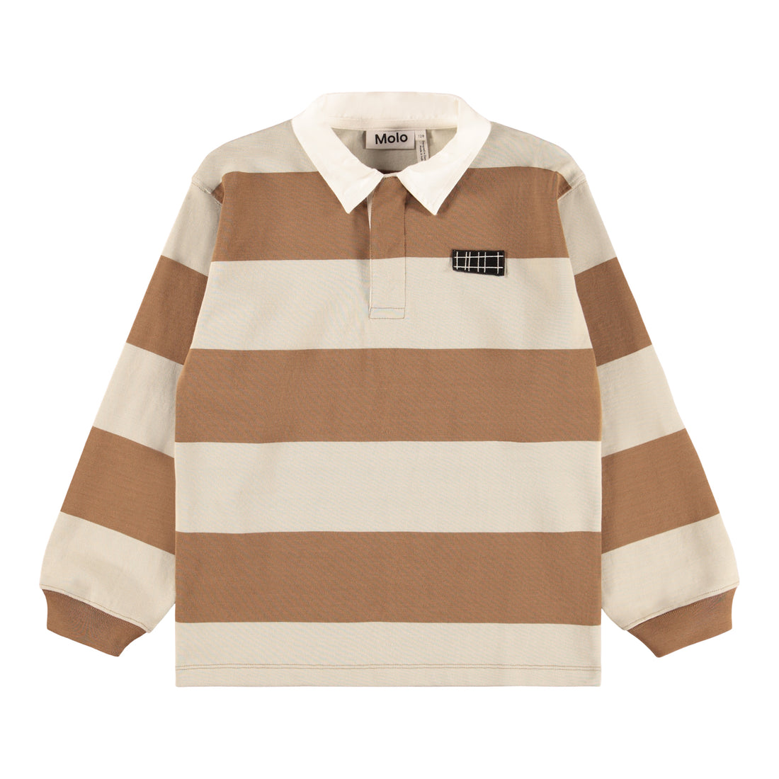 Molo Relz Long Sleeve Polo Shirt - Fawn Moon