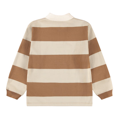 Molo Relz Long Sleeve Polo Shirt - Fawn Moon