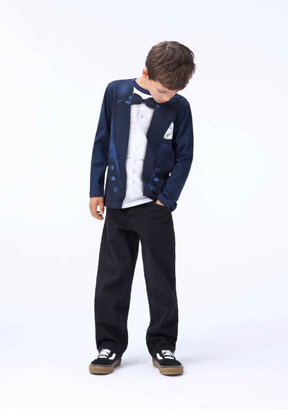 Molo Reif Long Sleeve T-shirt - Tuxedo