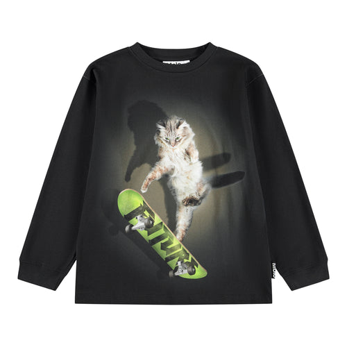 Molo Rube Long Sleeve T-Shirt - Skate Cat