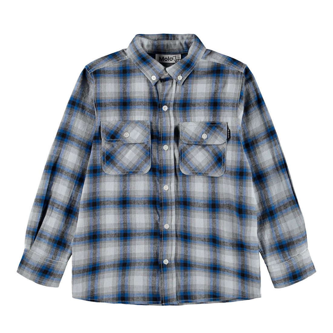 Molo Rozzy Long Sleeve Shirt - Moon Blue Check