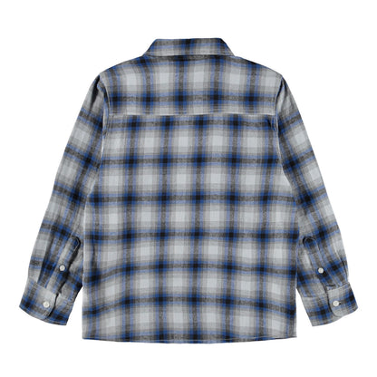 Molo Rozzy Long Sleeve Shirt - Moon Blue Check
