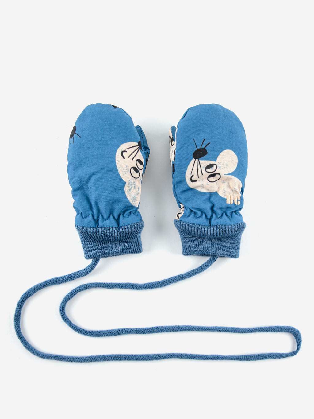 Bobo Choses Baby Mouse All Over Paddled Gloves - Blue