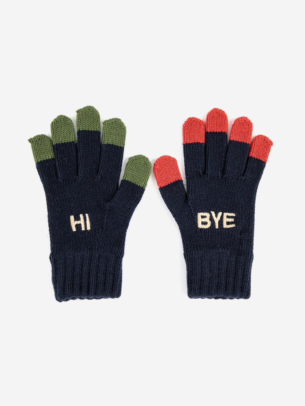 Bobo Choses BC Colored Fingers Knitted Gloves - Navy