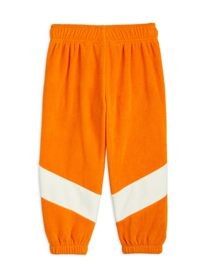 Mini Rodini Fleece Stripe Trousers - Orange