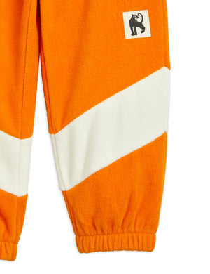 Mini Rodini Fleece Stripe Trousers - Orange