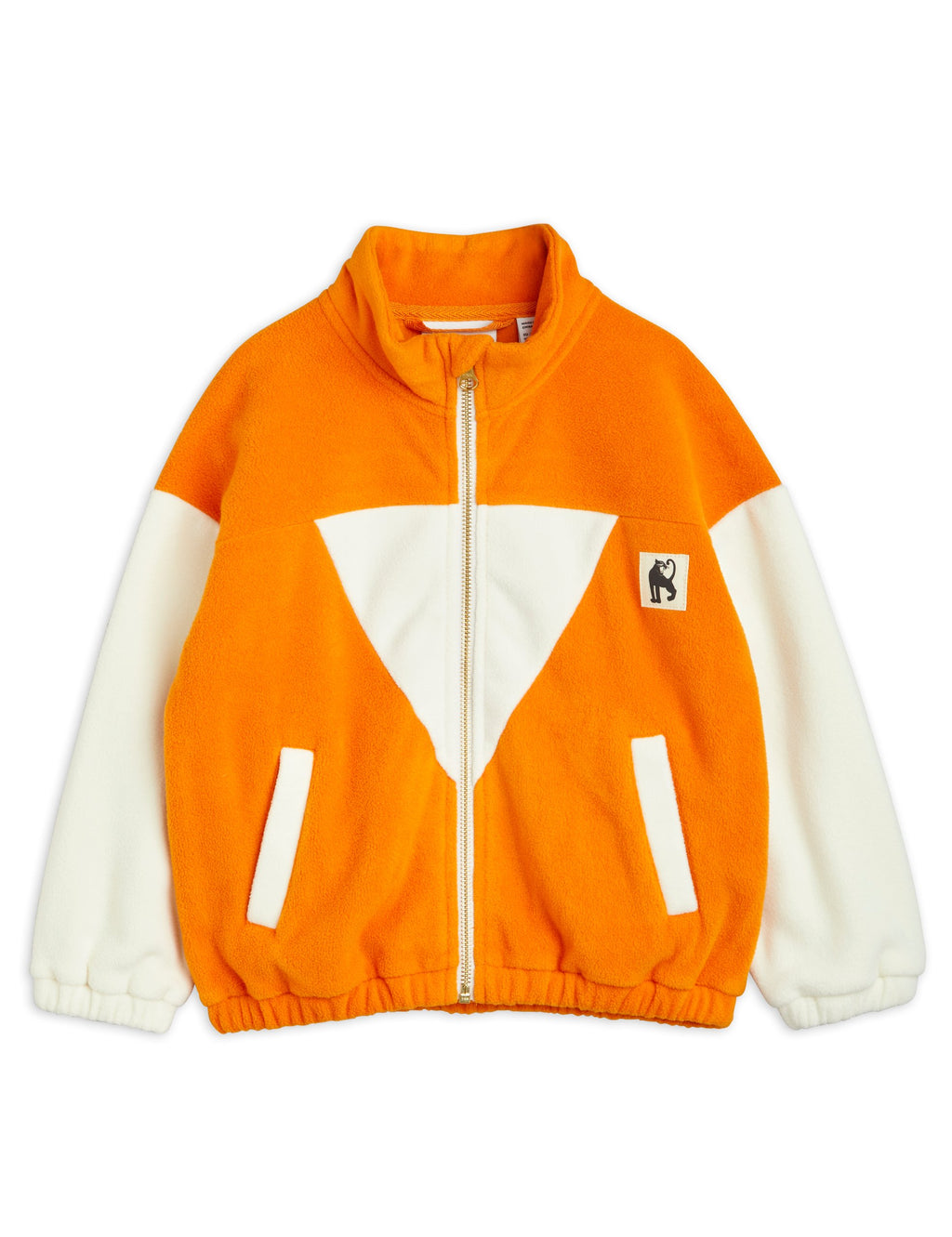 Mini Rodini Fleece Zip Cardigan - Orange