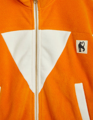 Mini Rodini Fleece Zip Cardigan - Orange