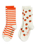 Mini Rodini Strawberries 2-Pack Socks - Multi Color
