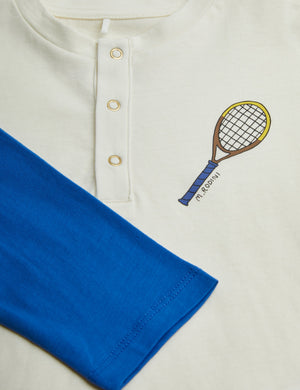 Mini Rodini Tennis Grandpa Shirt - White/Blue