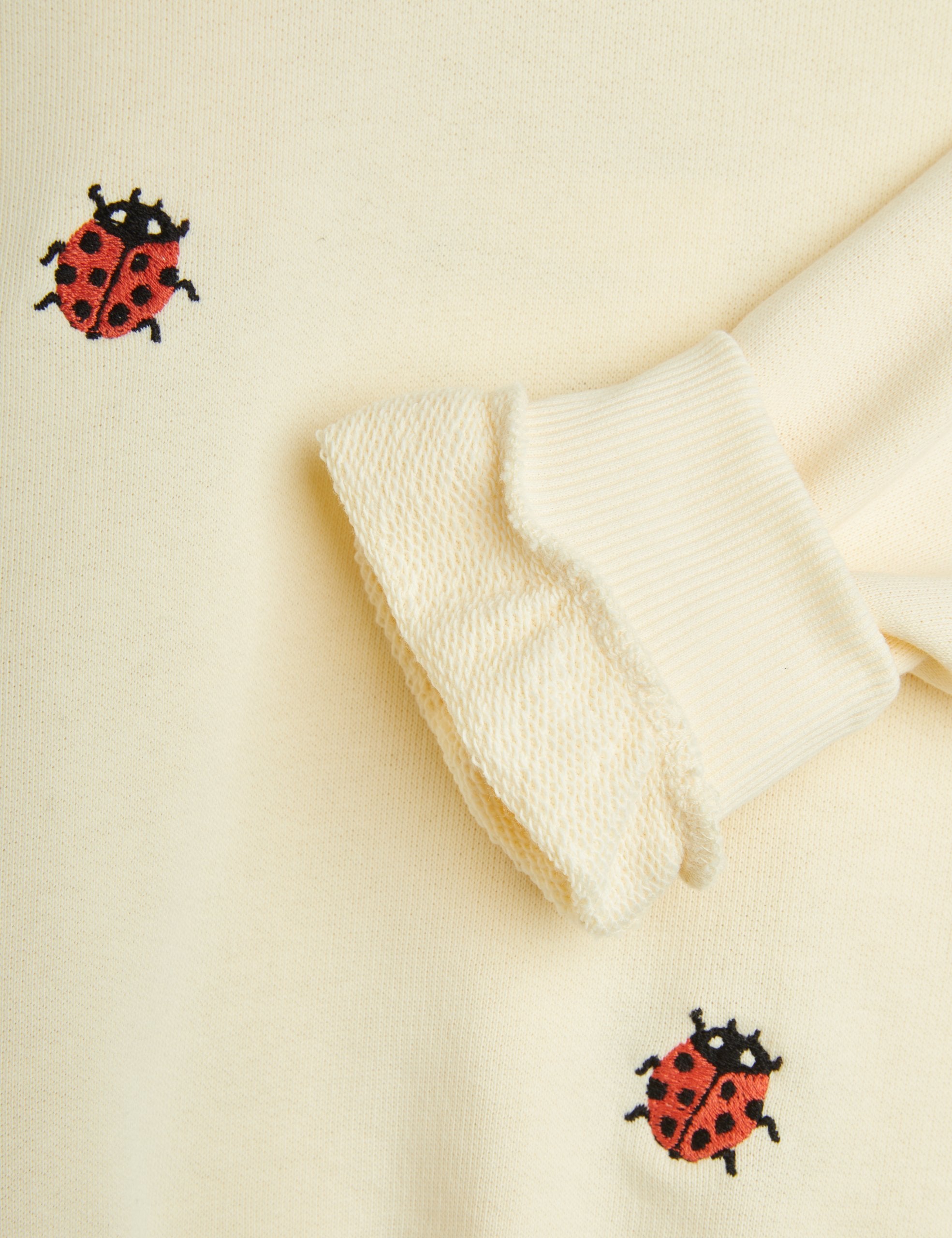 Mini Rodini Ladybugs Embroidered Lace Sweatshirt