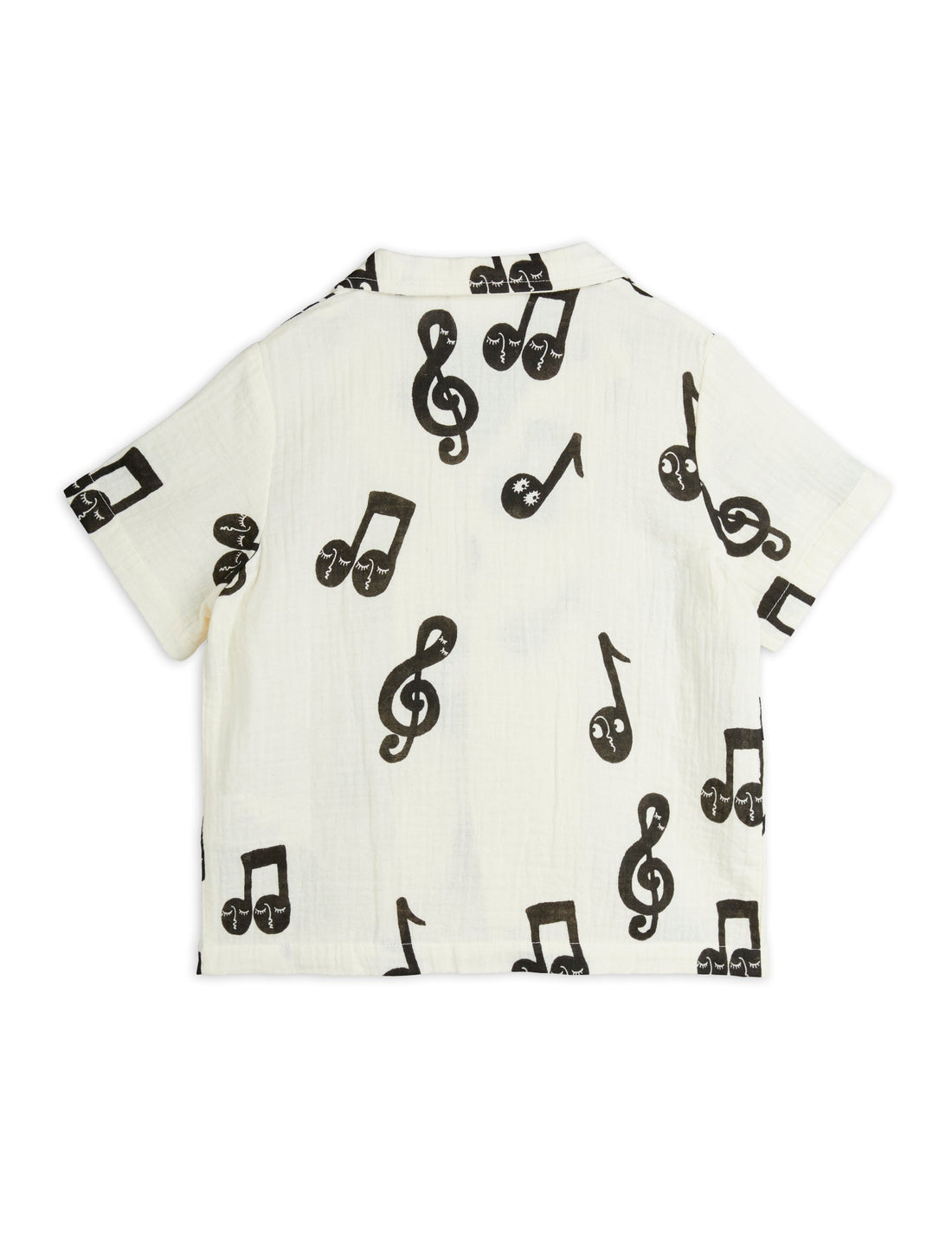Mini Rodini Note AOP Muslin Short Sleeve Shirt