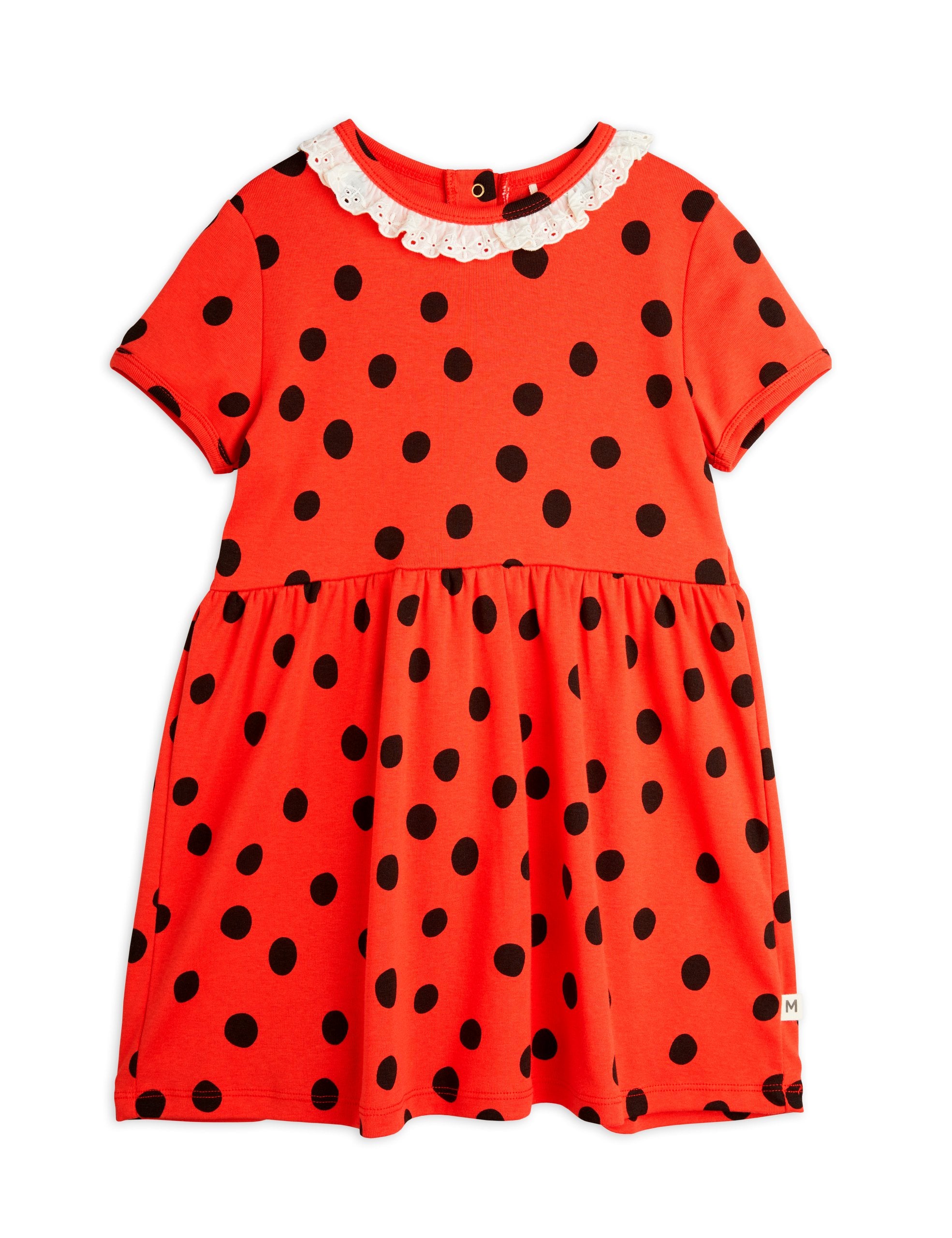 Mini Rodini Dots AOP Lace Short Sleeve Dress
