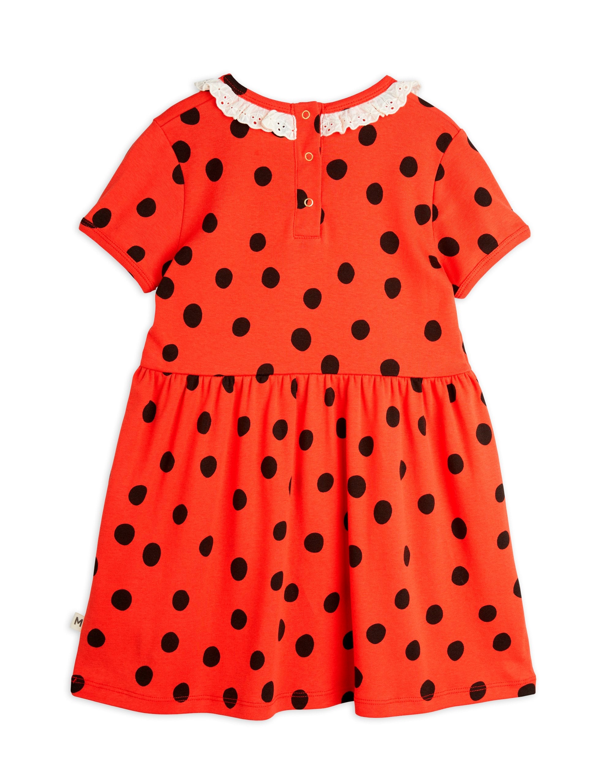 Mini Rodini Dots AOP Lace Short Sleeve Dress