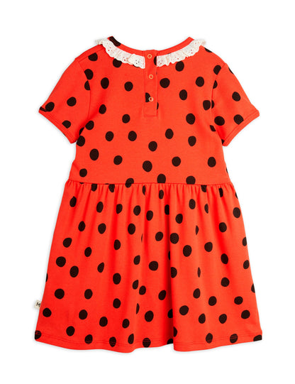 Mini Rodini Dots AOP Lace Short Sleeve Dress