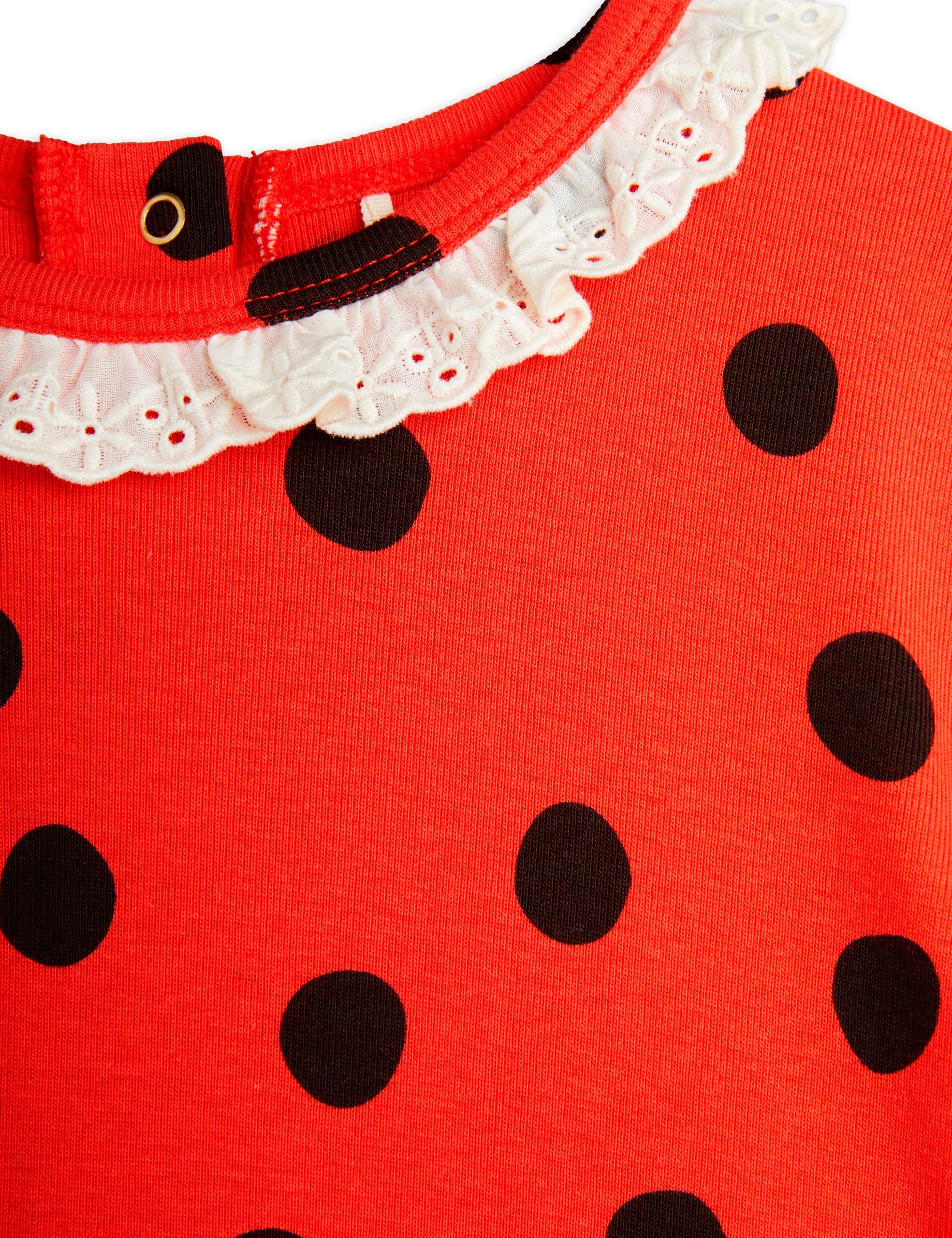 Mini Rodini Dots AOP Lace Short Sleeve Dress