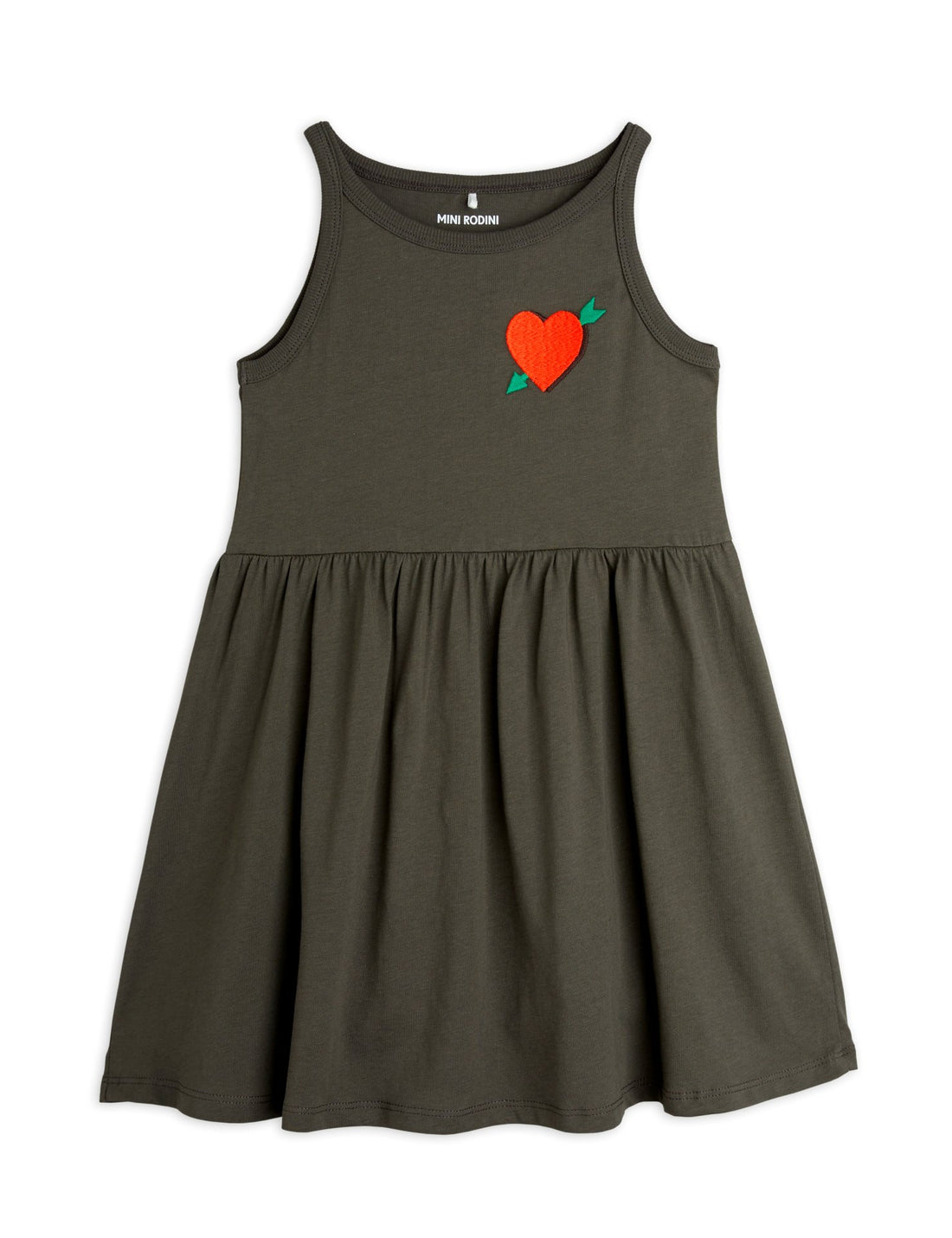 Mini Rodini Arrowed Hearts Embroidered Tank Dress