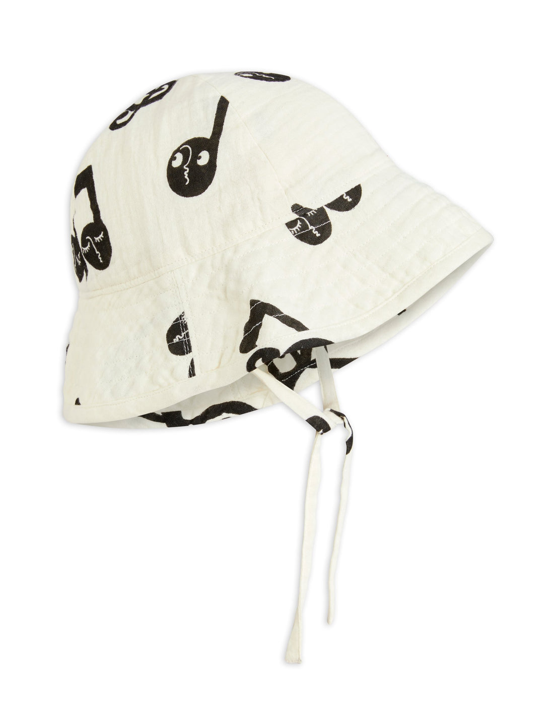 Mini Rodini Note AOP Muslin Sun Hat
